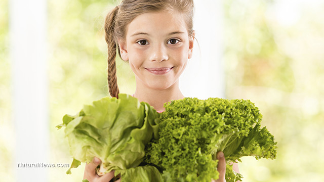 Child with Lettuce